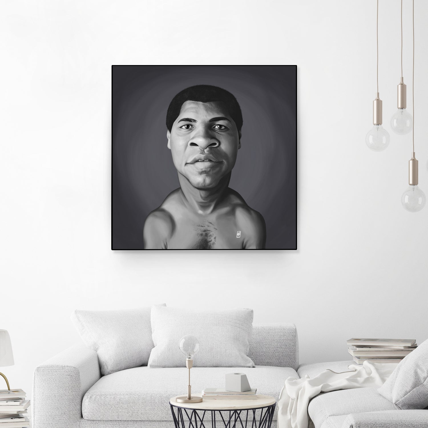 Muhammad Ali by Rob Snow on GIANT ART - gray digital painting