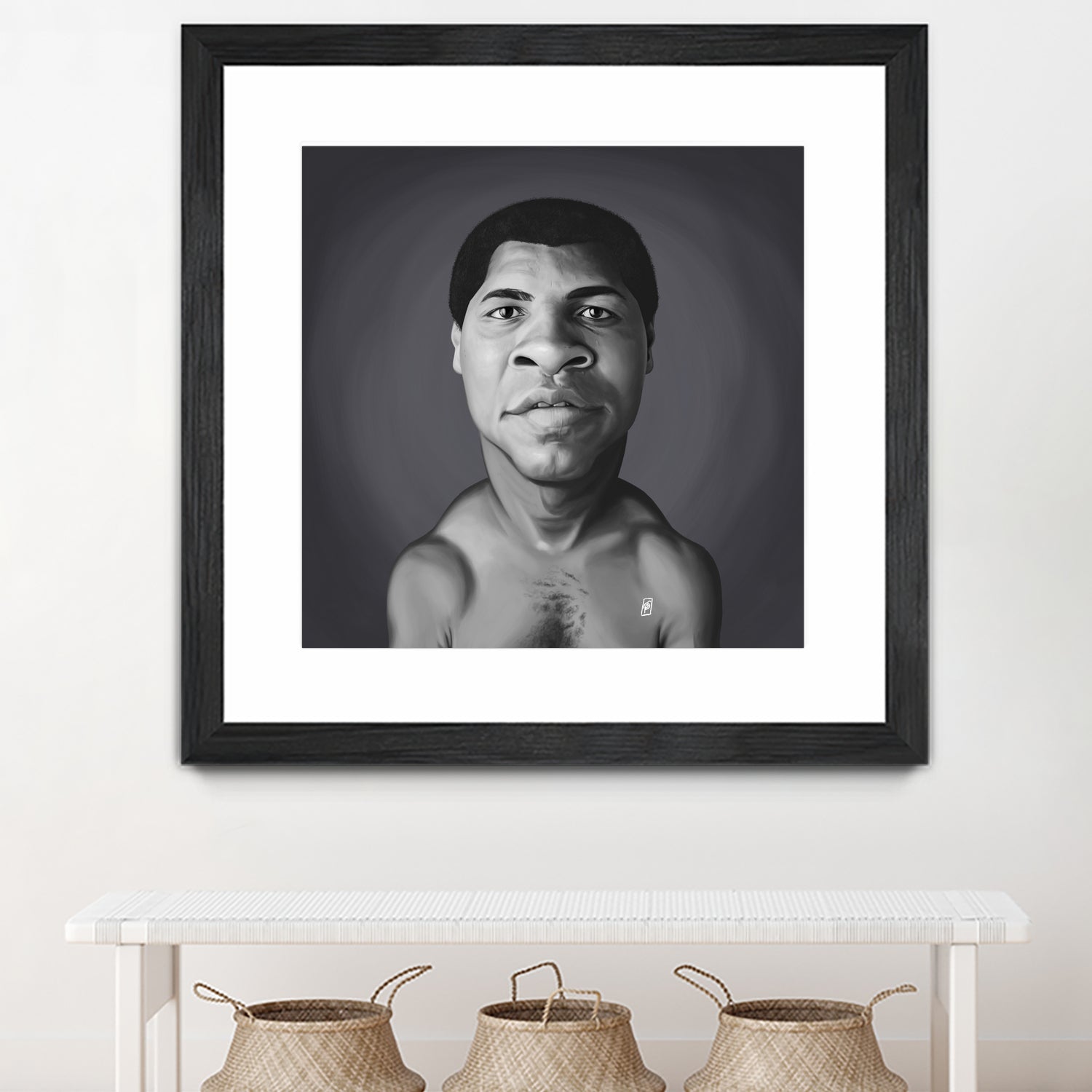 Muhammad Ali by Rob Snow on GIANT ART - gray digital painting