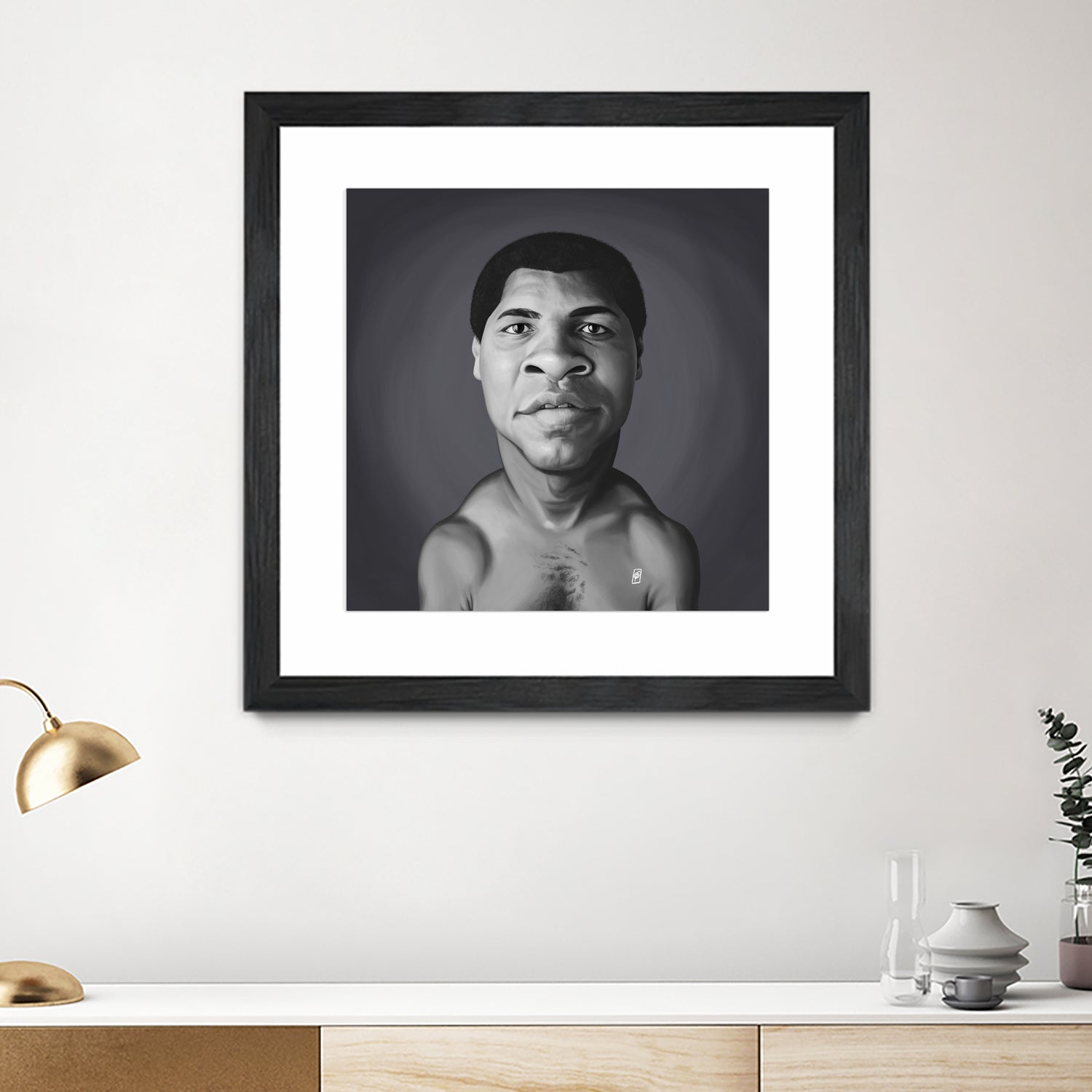 Muhammad Ali by Rob Snow on GIANT ART - gray digital painting