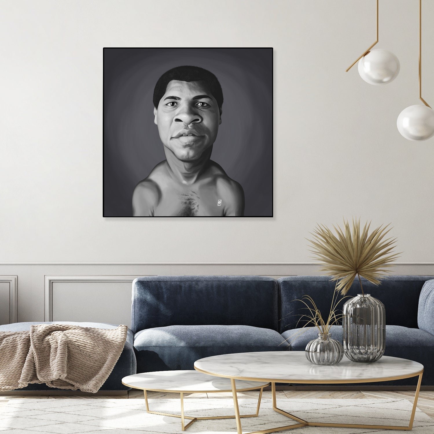 Muhammad Ali by Rob Snow on GIANT ART - gray digital painting