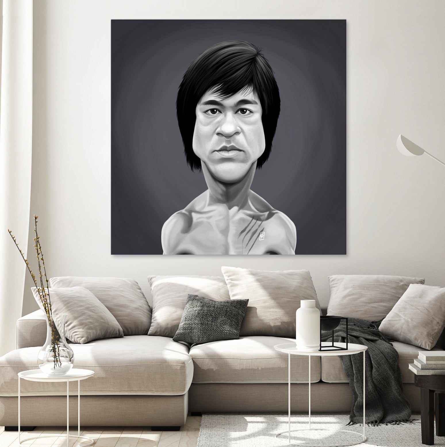 Bruce Lee by Rob Snow on GIANT ART - gray digital painting