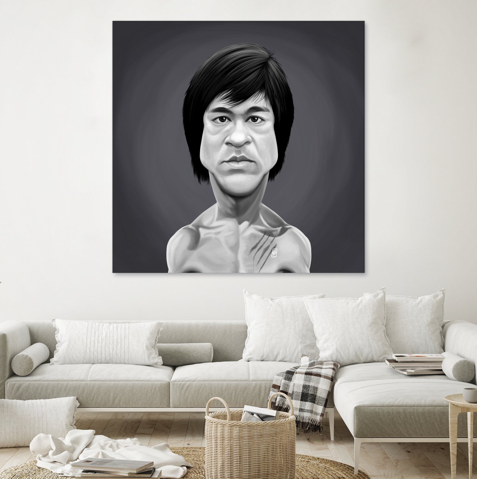 Bruce Lee by Rob Snow on GIANT ART - gray digital painting