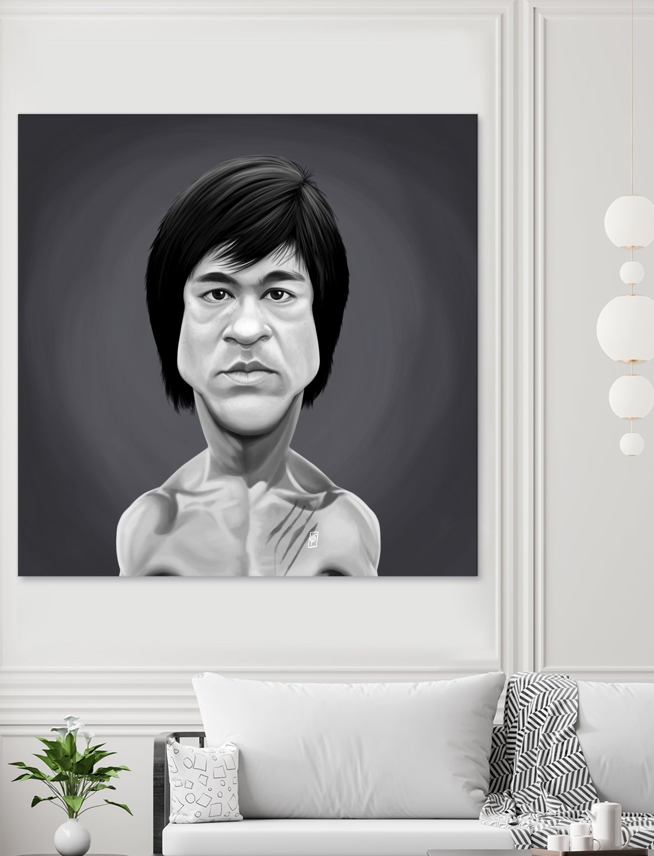 Bruce Lee by Rob Snow on GIANT ART - gray digital painting