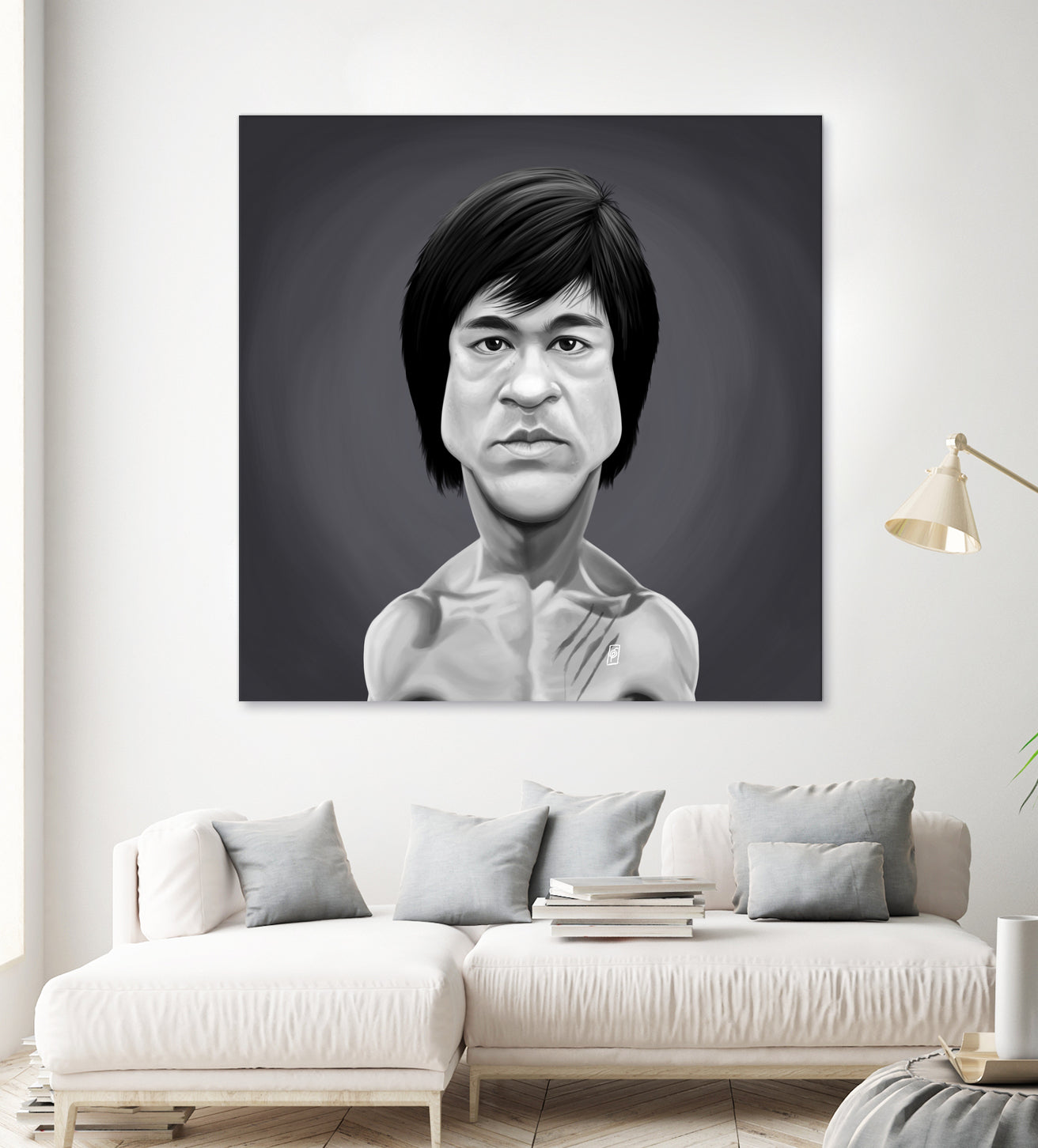 Bruce Lee by Rob Snow on GIANT ART - gray digital painting