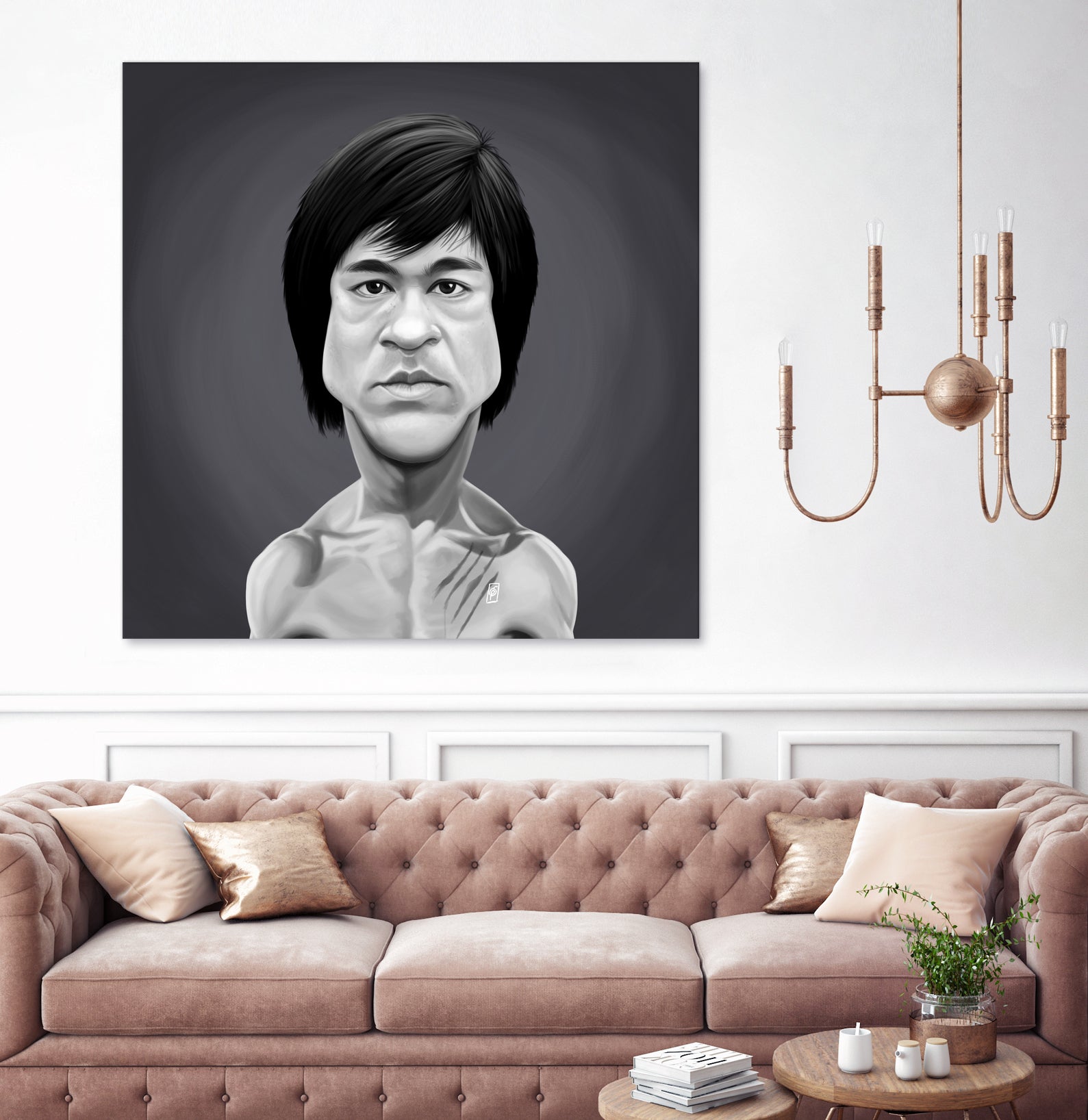 Bruce Lee by Rob Snow on GIANT ART - gray digital painting