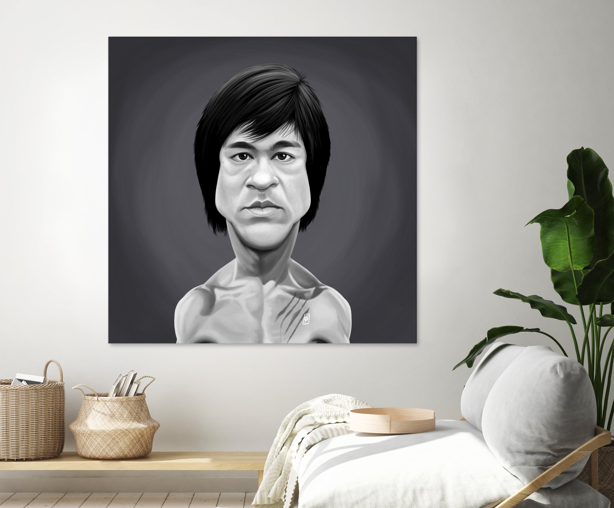 Bruce Lee by Rob Snow on GIANT ART - gray digital painting