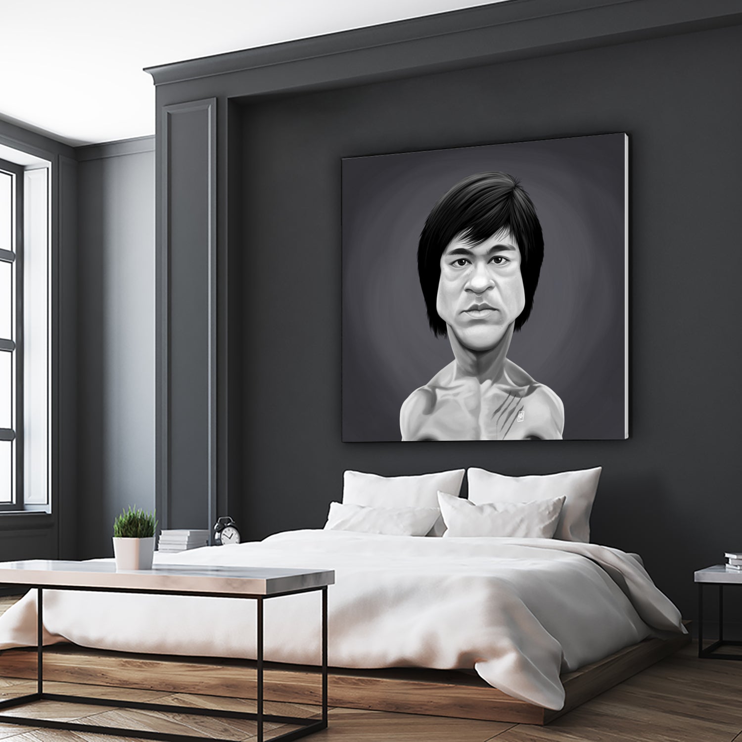 Bruce Lee by Rob Snow on GIANT ART - gray digital painting