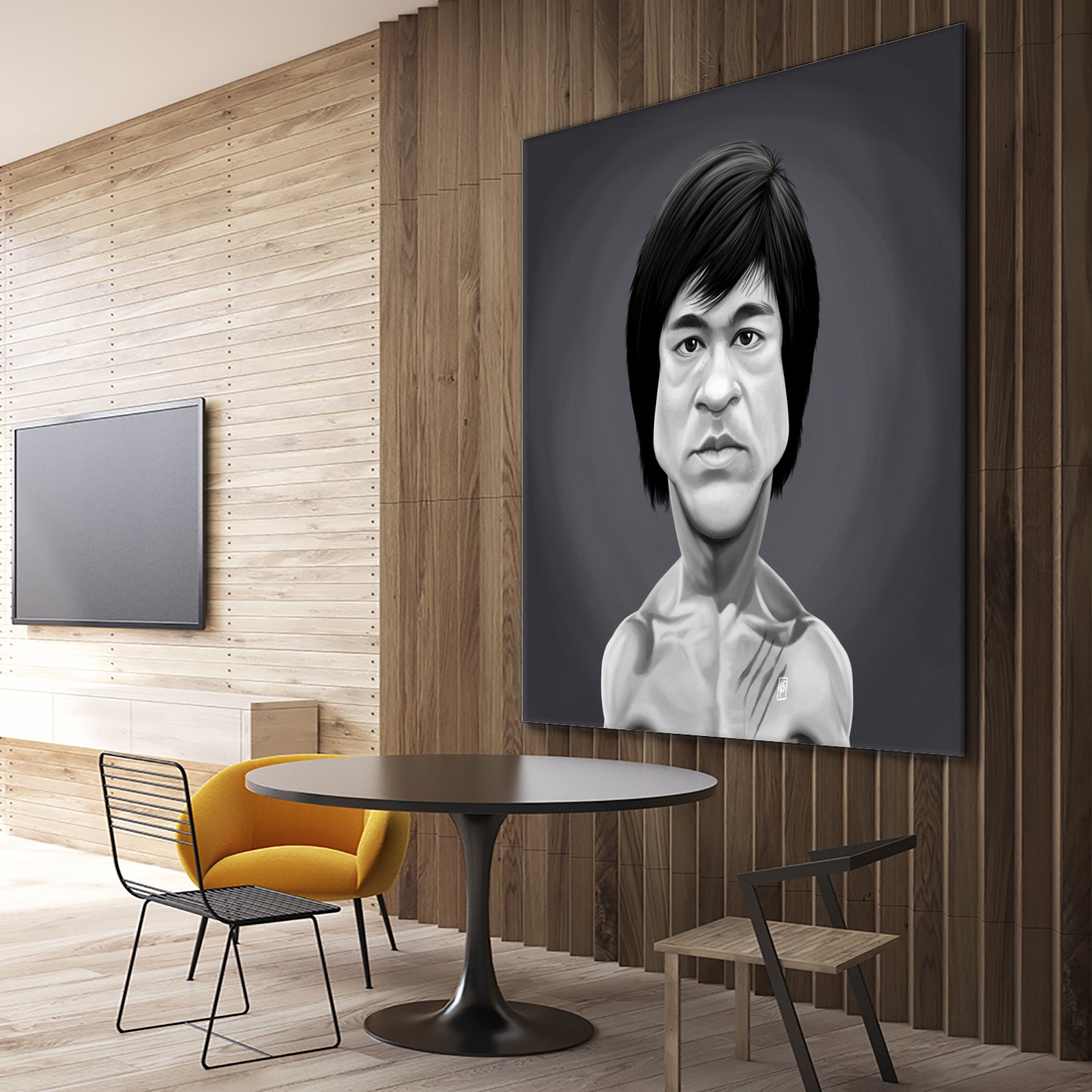 Bruce Lee by Rob Snow on GIANT ART - gray digital painting