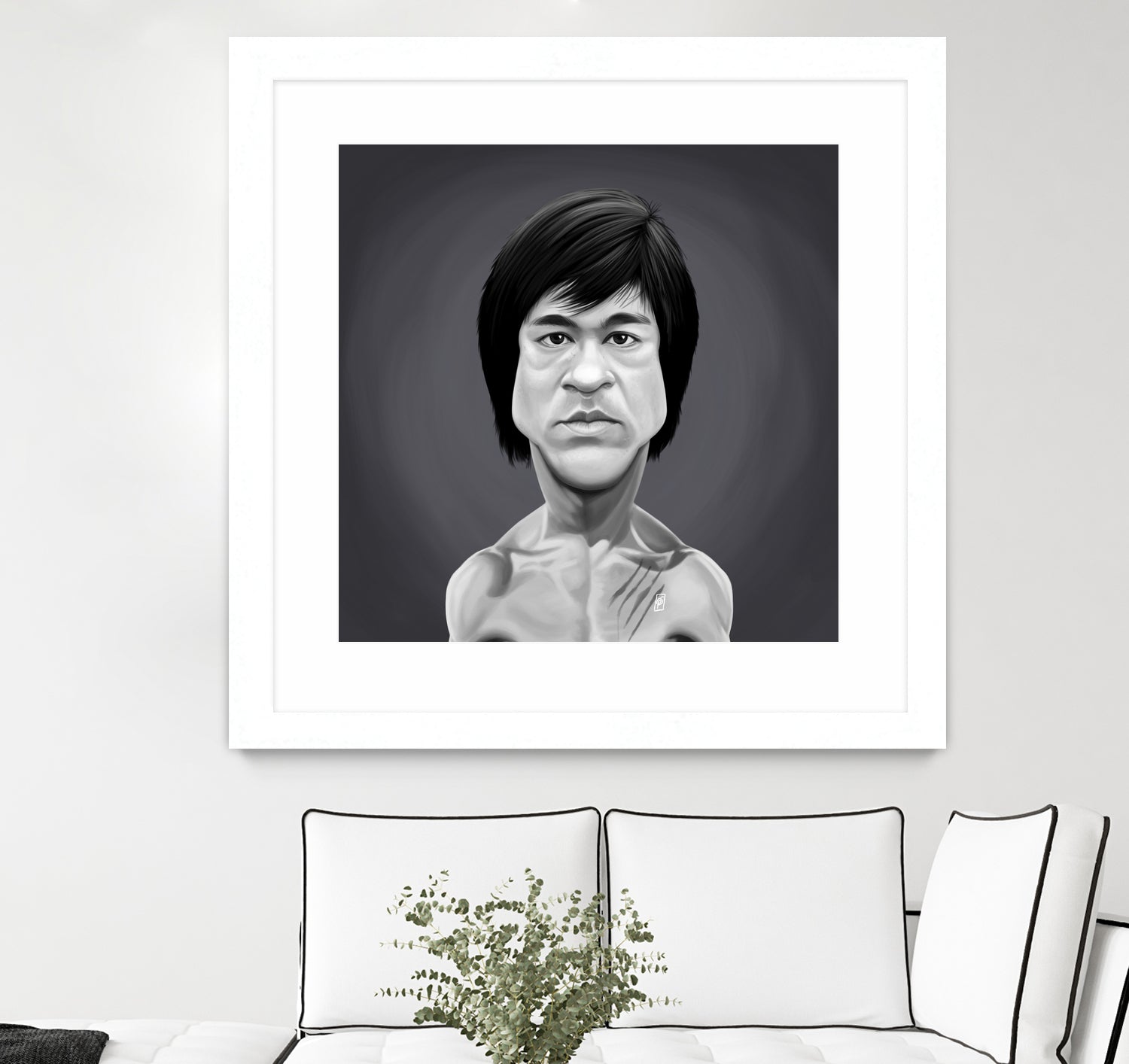 Bruce Lee by Rob Snow on GIANT ART - gray digital painting