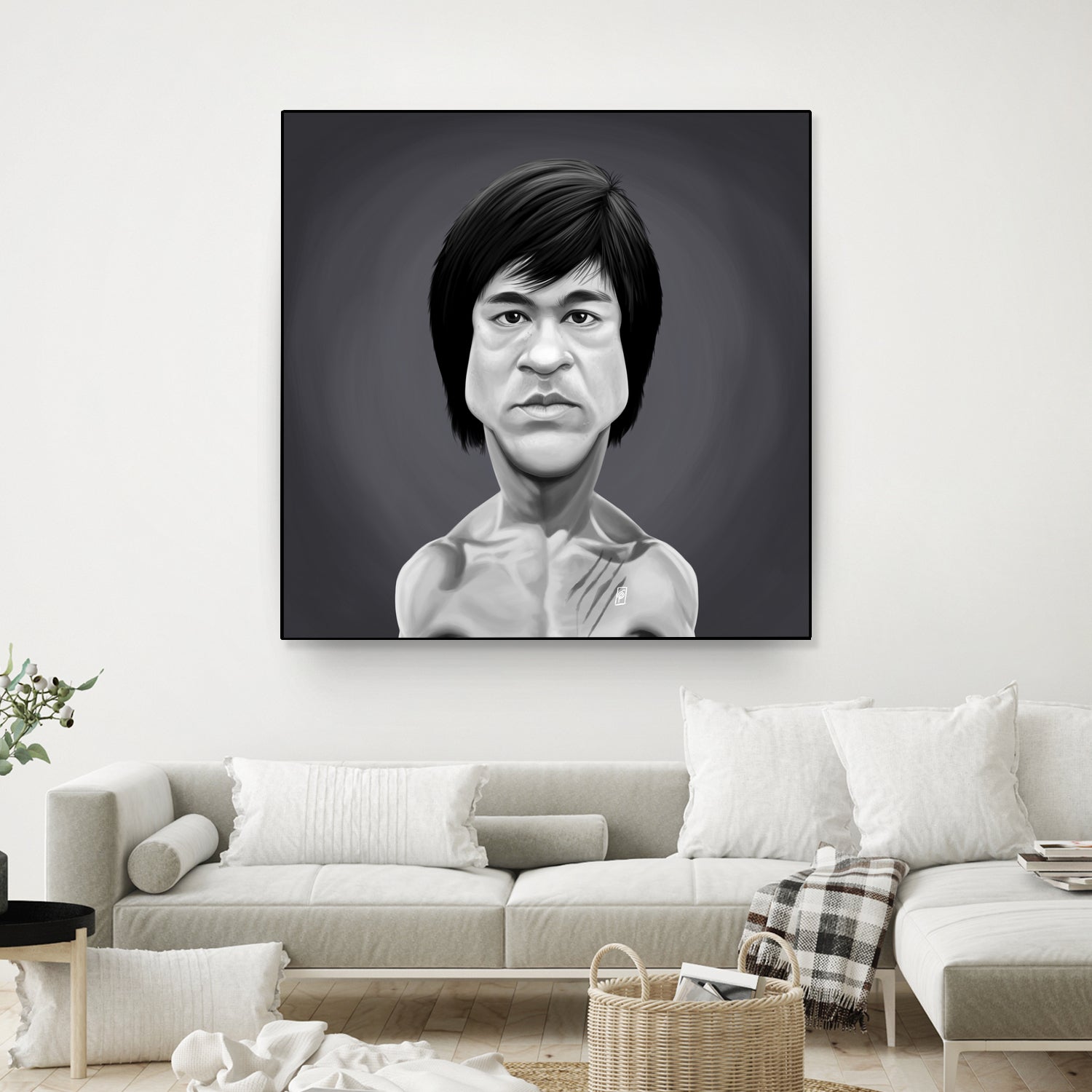 Bruce Lee by Rob Snow on GIANT ART - gray digital painting