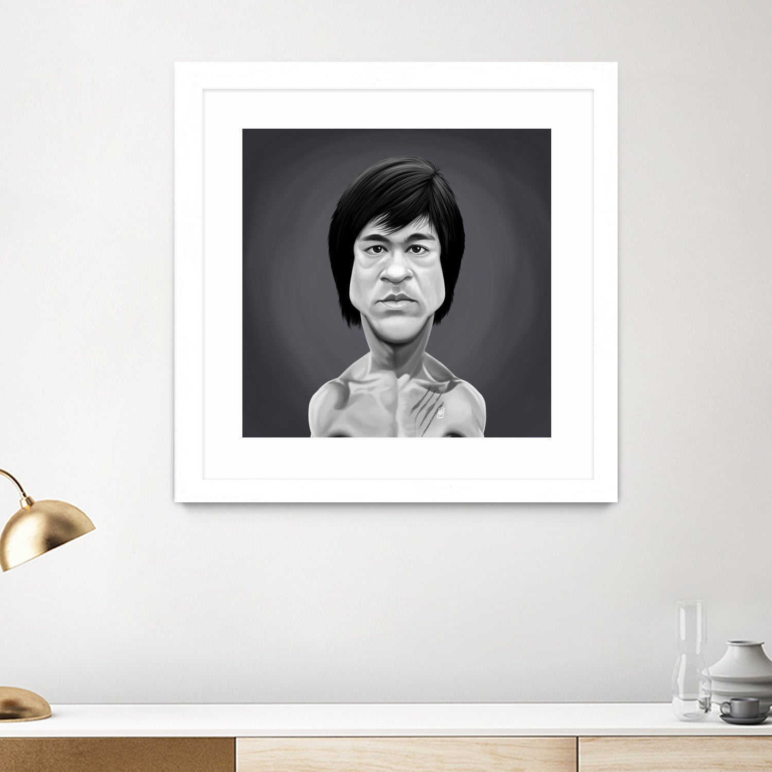 Bruce Lee by Rob Snow on GIANT ART - gray digital painting