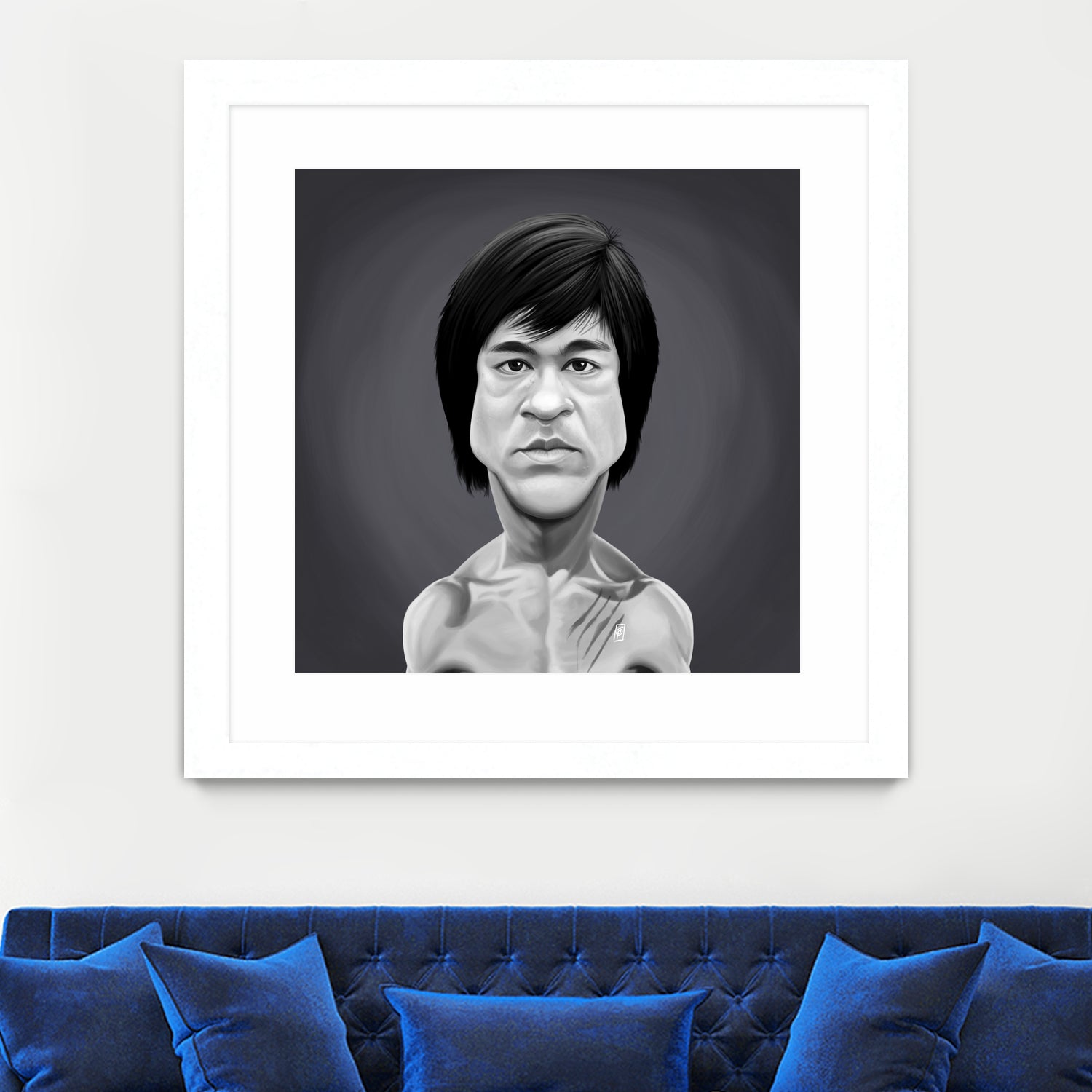 Bruce Lee by Rob Snow on GIANT ART - gray digital painting