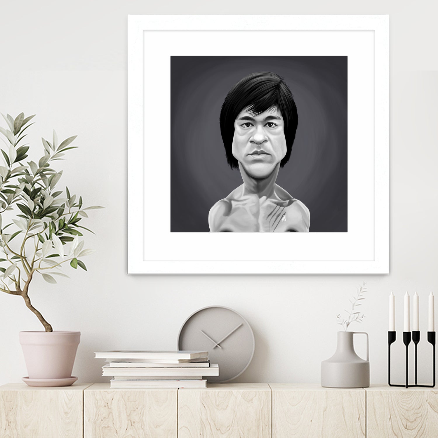 Bruce Lee by Rob Snow on GIANT ART - gray digital painting