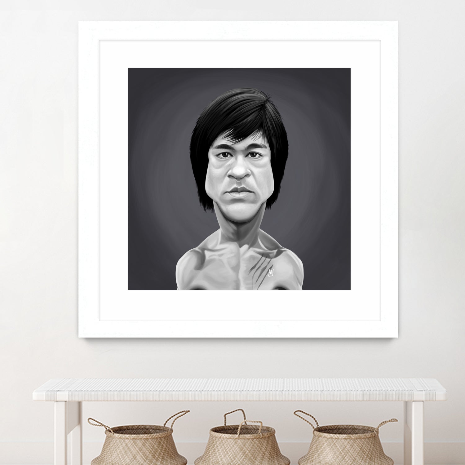 Bruce Lee by Rob Snow on GIANT ART - gray digital painting