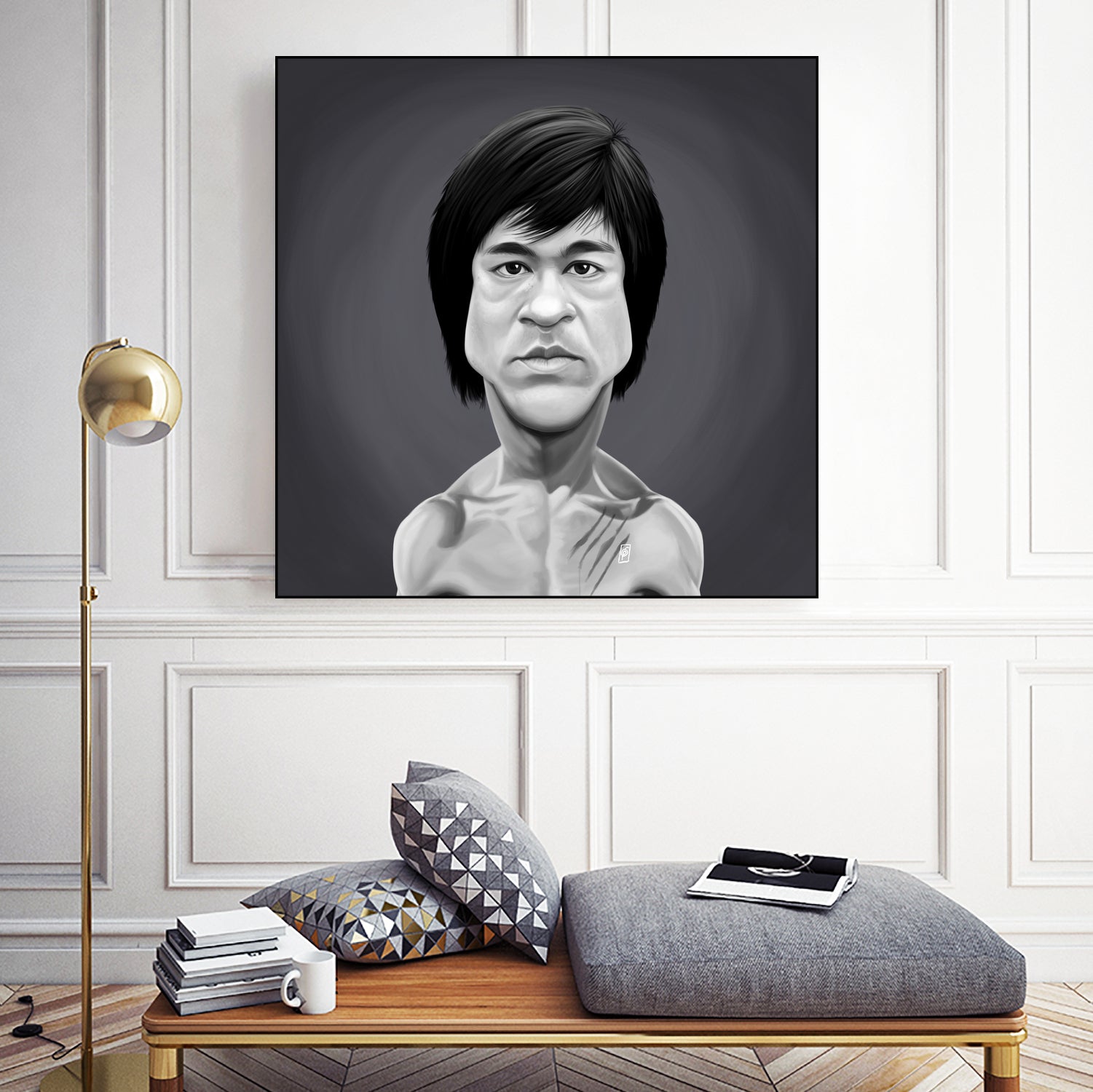 Bruce Lee by Rob Snow on GIANT ART - gray digital painting