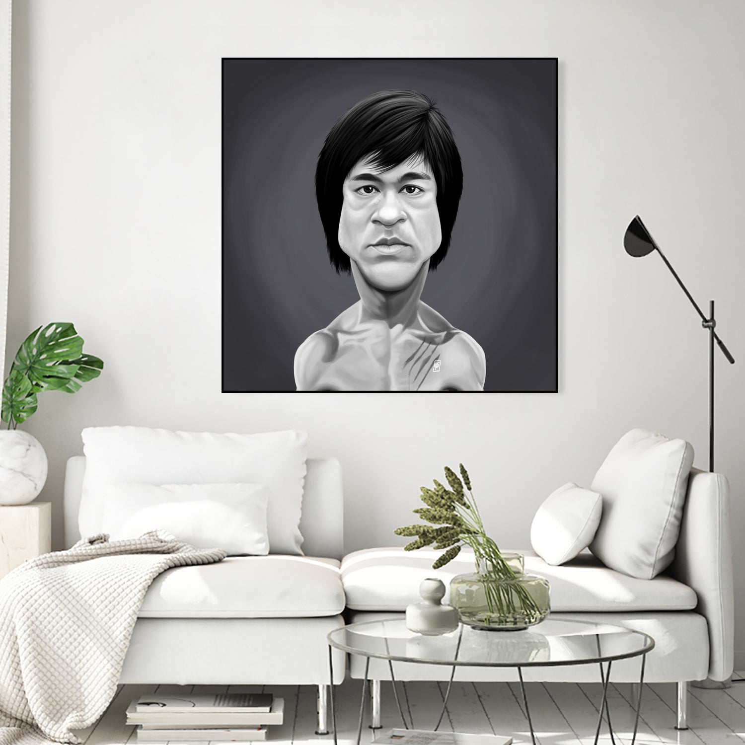 Bruce Lee by Rob Snow on GIANT ART - gray digital painting