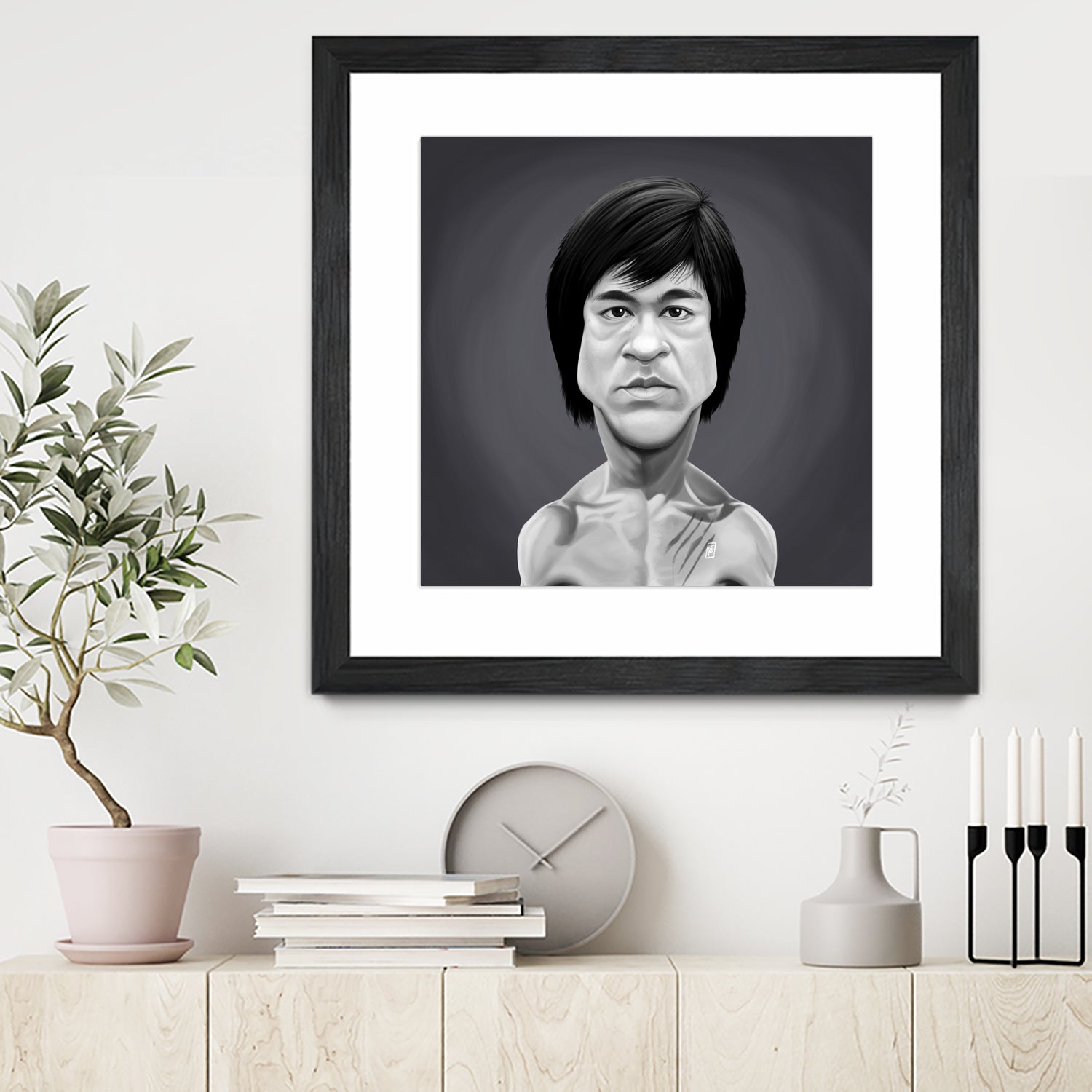 Bruce Lee by Rob Snow on GIANT ART - gray digital painting