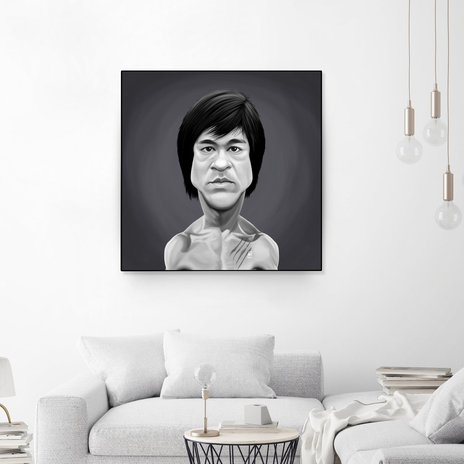 Bruce Lee by Rob Snow on GIANT ART - gray digital painting