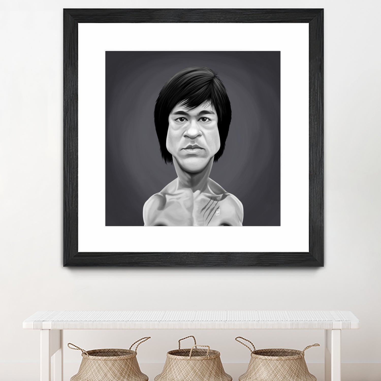 Bruce Lee by Rob Snow on GIANT ART - gray digital painting