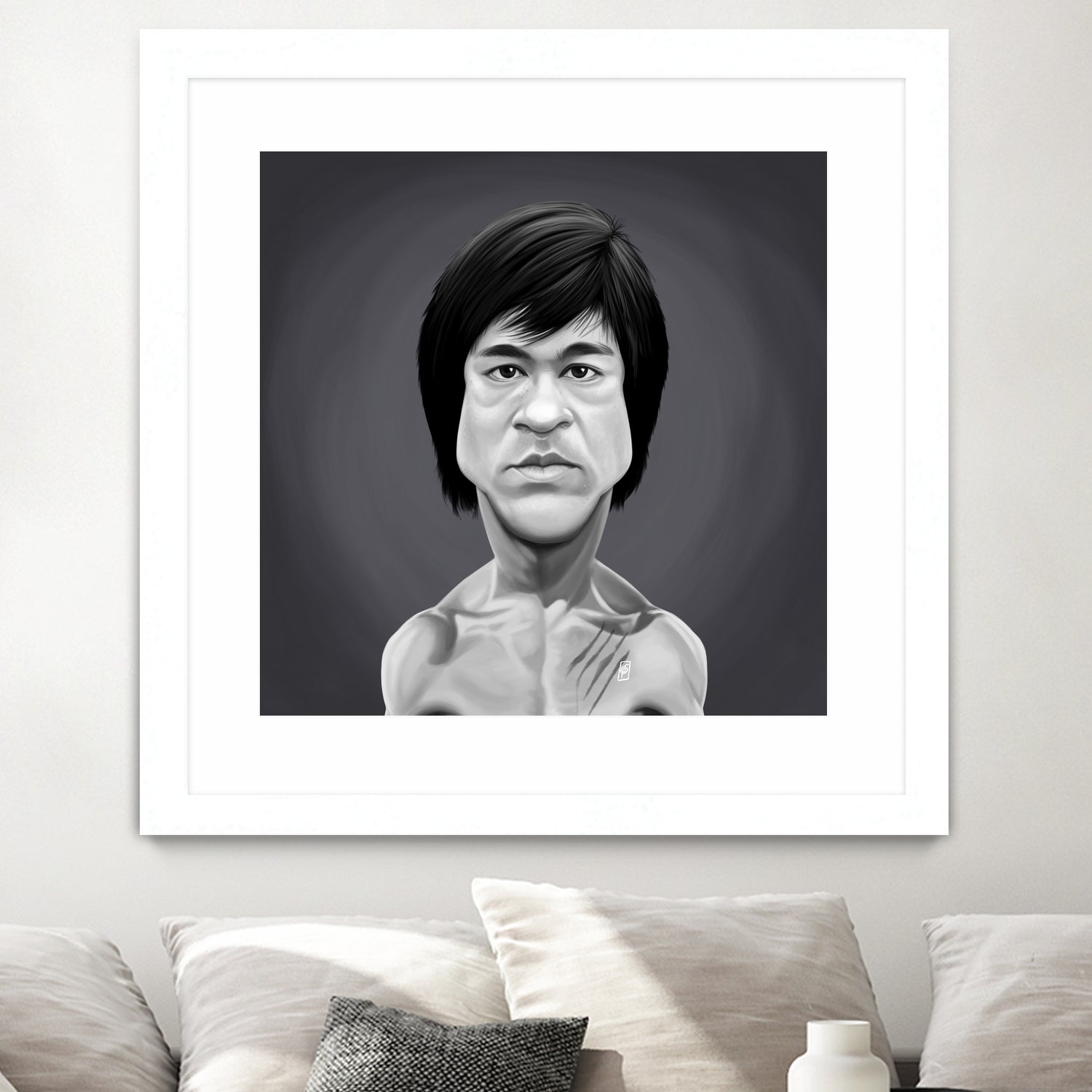 Bruce Lee by Rob Snow on GIANT ART - gray digital painting