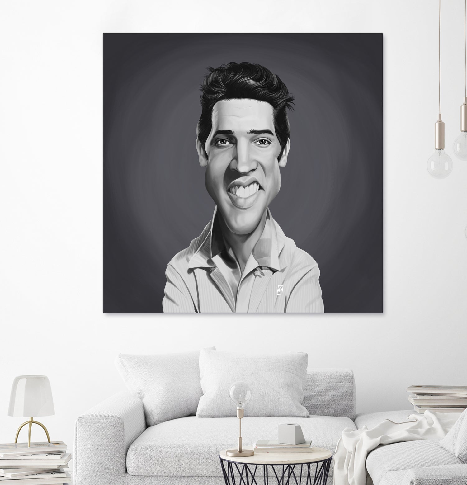 Elvis Presley by Rob Snow on GIANT ART - gray digital painting