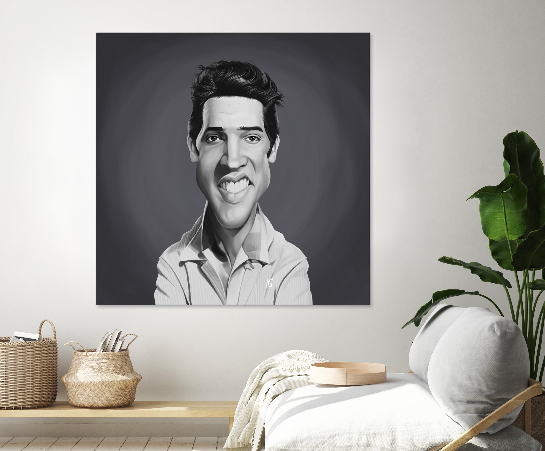 Elvis Presley by Rob Snow on GIANT ART - gray digital painting