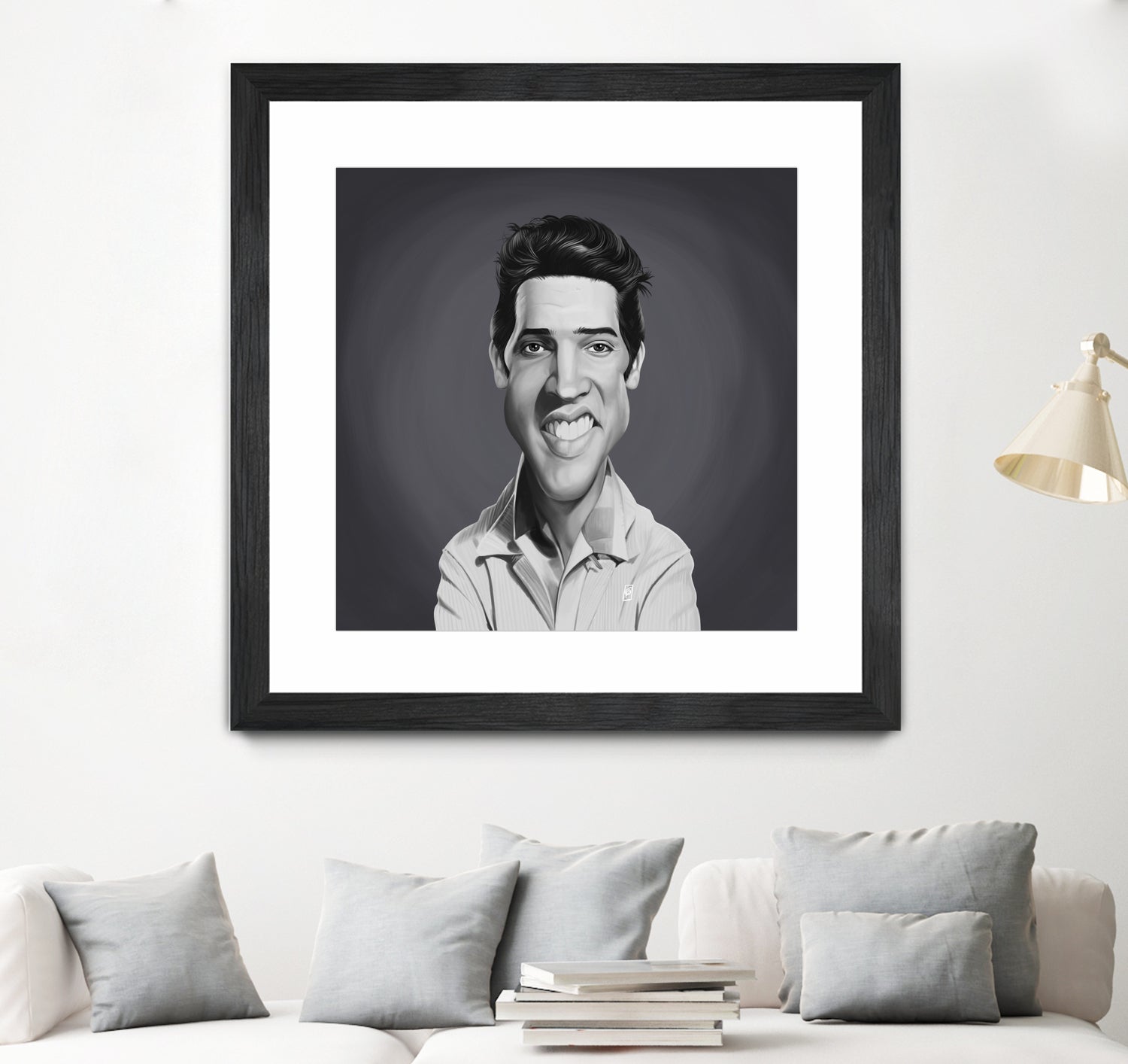 Elvis Presley by Rob Snow on GIANT ART - gray digital painting