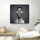 Aretha Franklin by Rob Snow on GIANT ART - gray digital painting