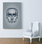 SKULL-LINE MUSIC by IllustRed Créative Studio on GIANT ART - black digital drawing