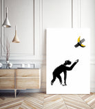 Chimpanzee and Banana Taped by Afif Quilimo on GIANT ART - white digital drawing