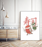 Sushi Warrior by Afif Quilimo on GIANT ART - white digital drawing