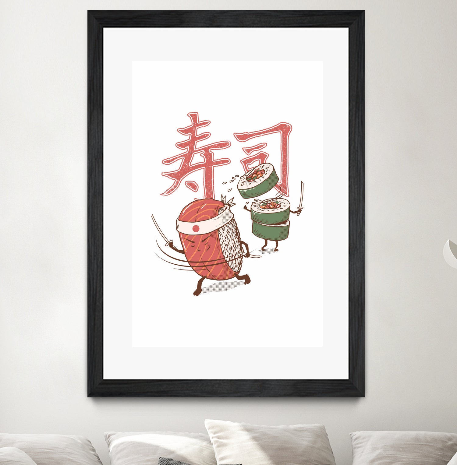 Sushi Warrior by Afif Quilimo on GIANT ART - white digital drawing