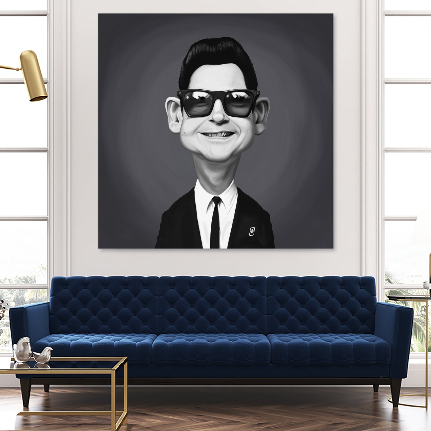 Roy Orbison by Rob Snow on GIANT ART - gray digital painting