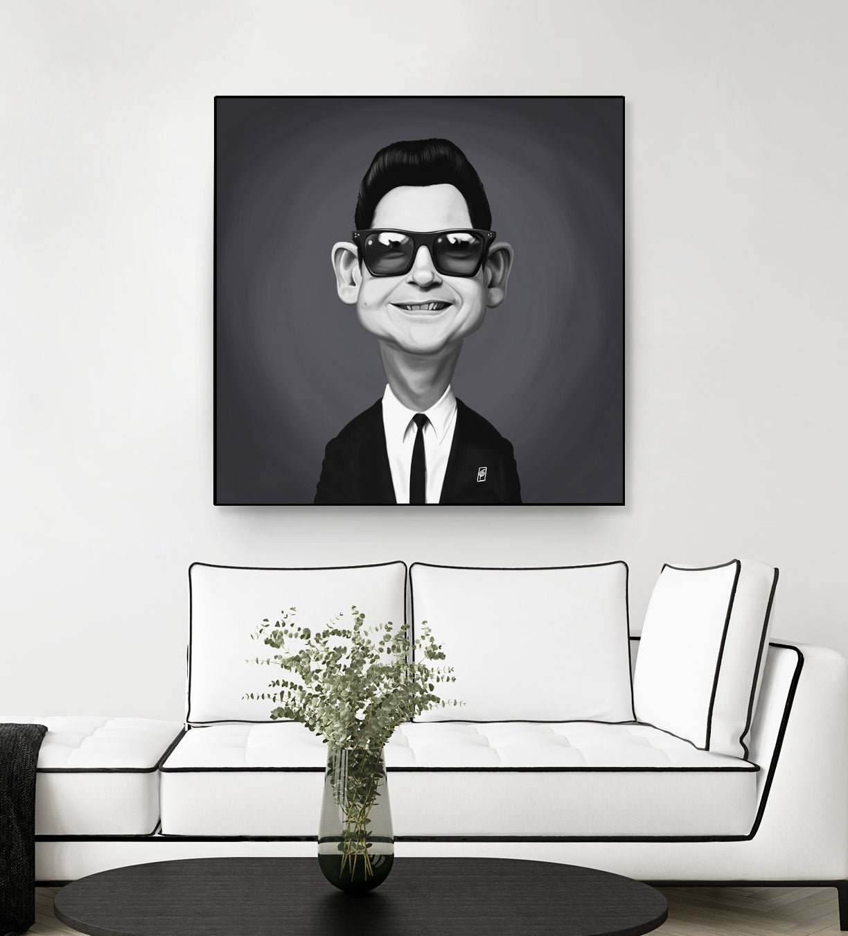 Roy Orbison by Rob Snow on GIANT ART - gray digital painting