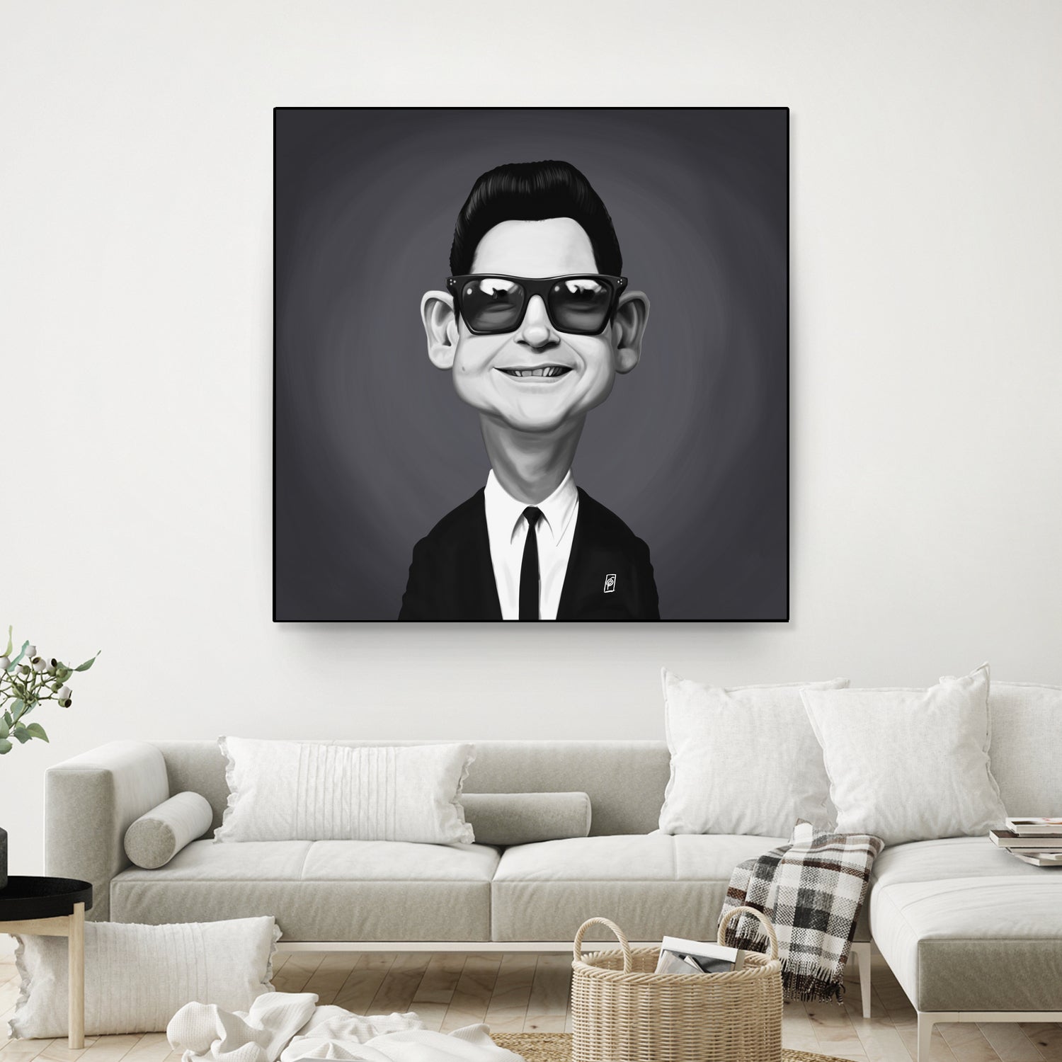 Roy Orbison by Rob Snow on GIANT ART - gray digital painting