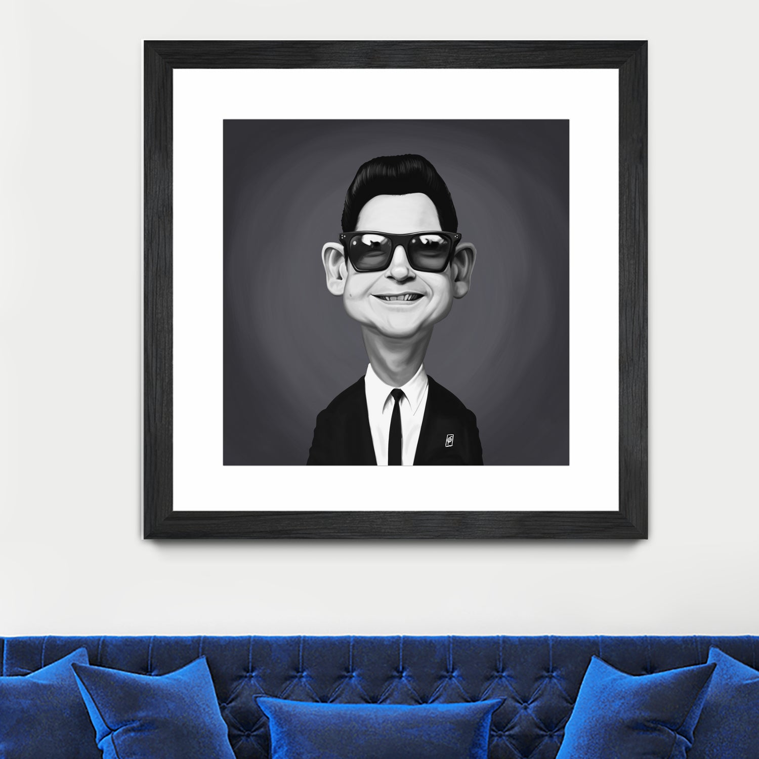 Roy Orbison by Rob Snow on GIANT ART - gray digital painting