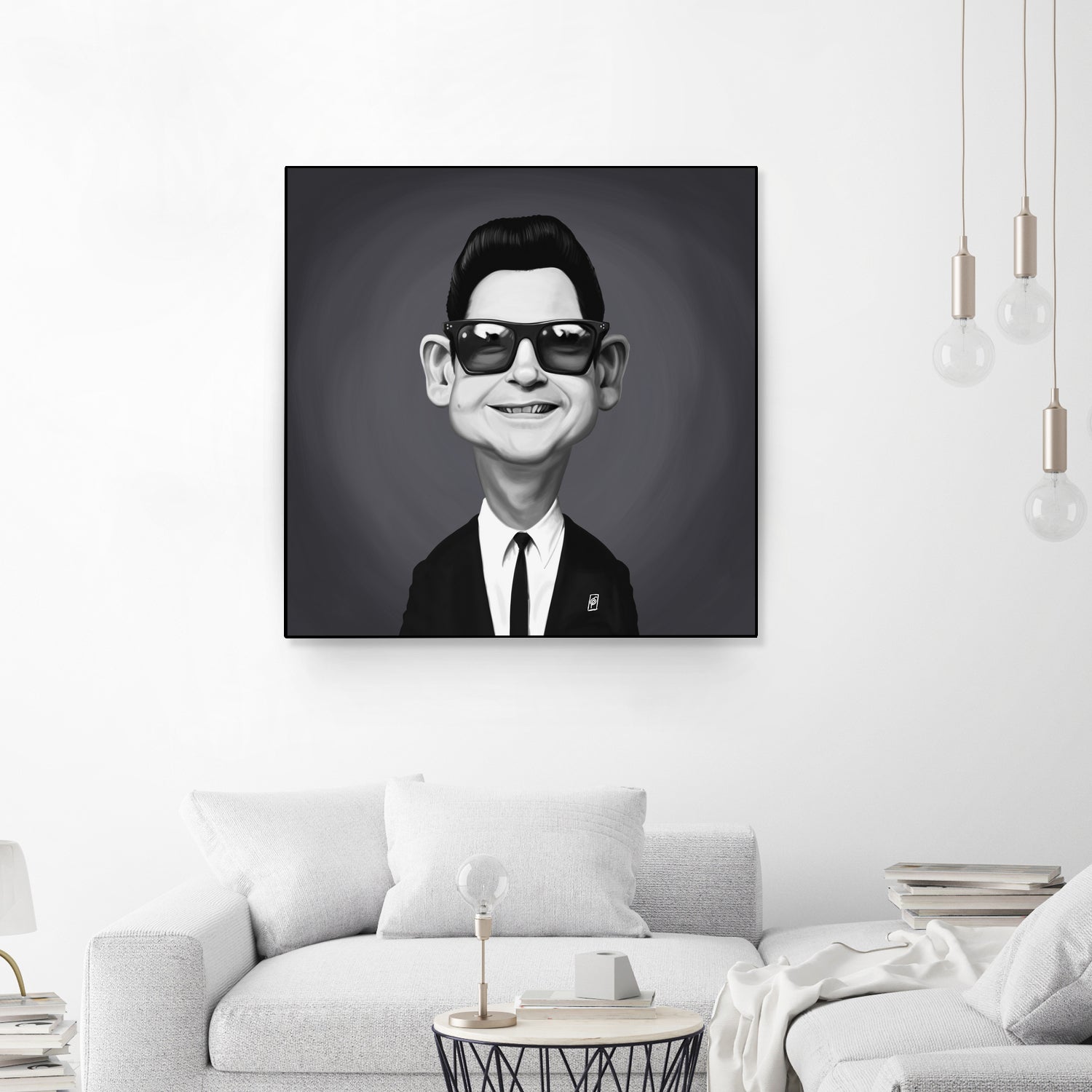 Roy Orbison by Rob Snow on GIANT ART - gray digital painting