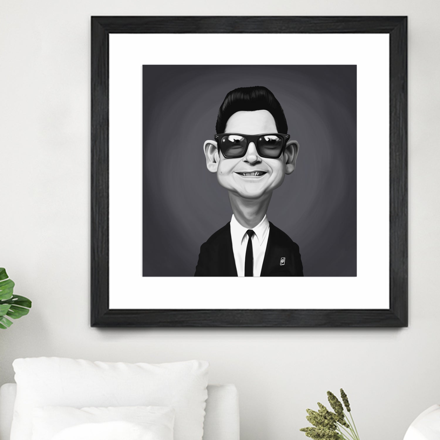 Roy Orbison by Rob Snow on GIANT ART - gray digital painting