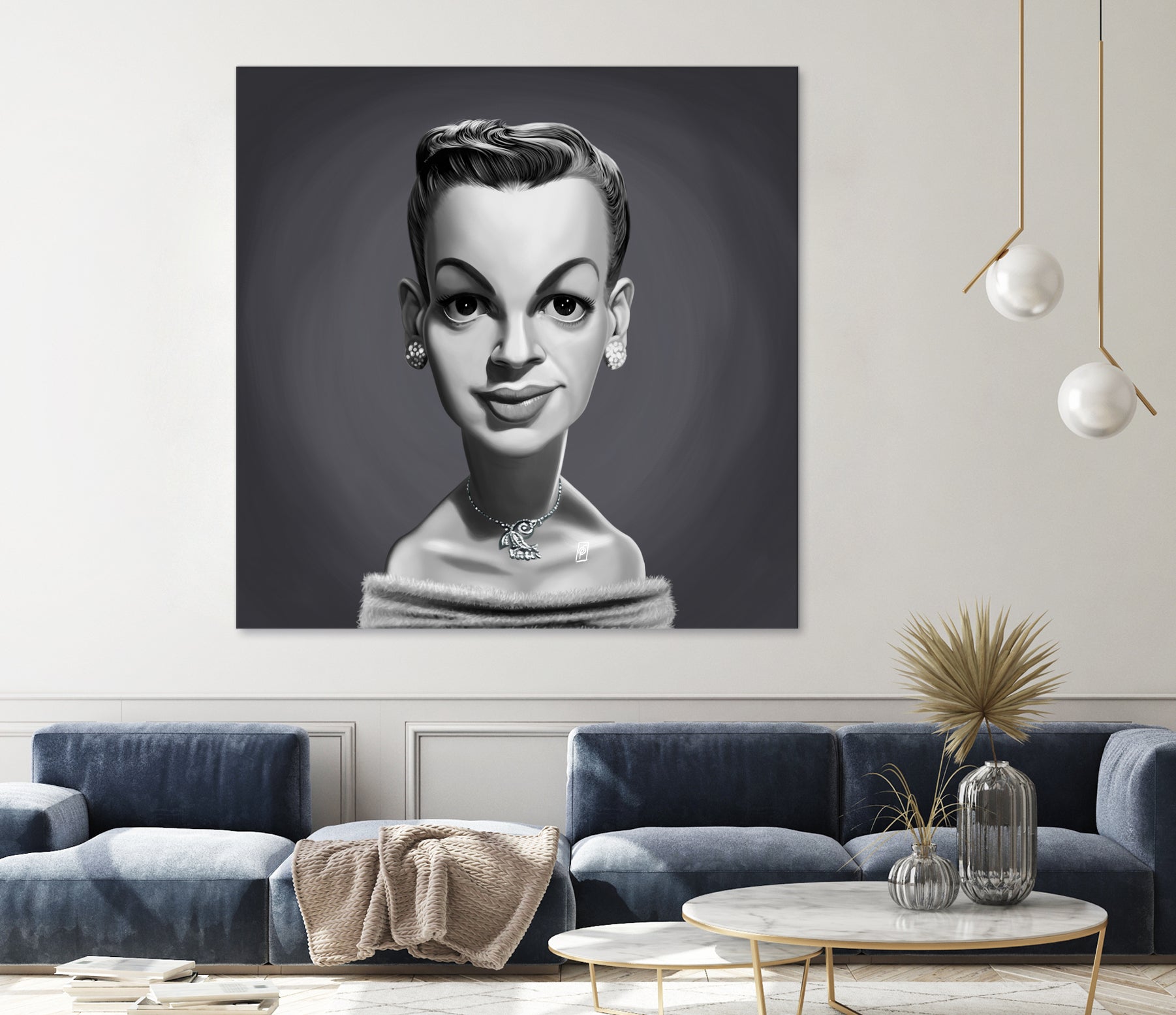 Judy Garland by Rob Snow on GIANT ART - gray digital painting