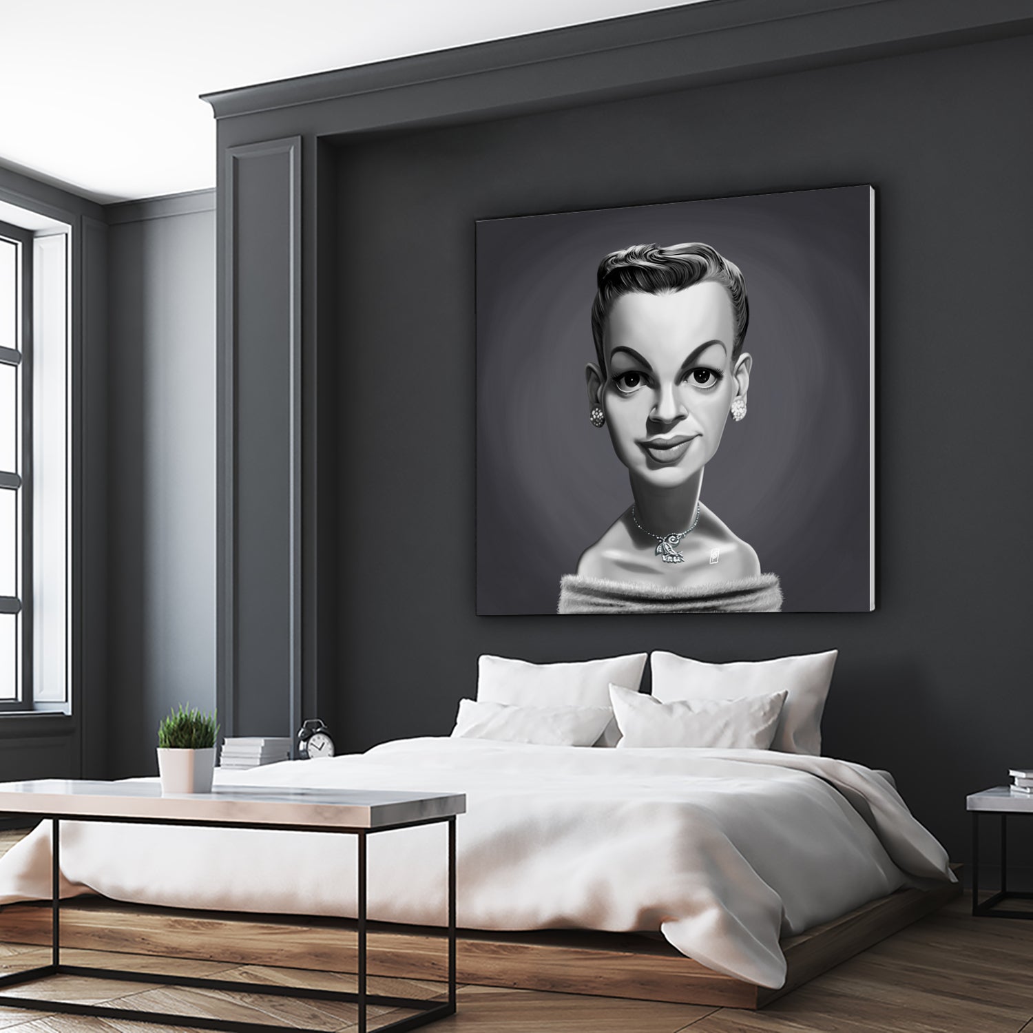 Judy Garland by Rob Snow on GIANT ART - gray digital painting