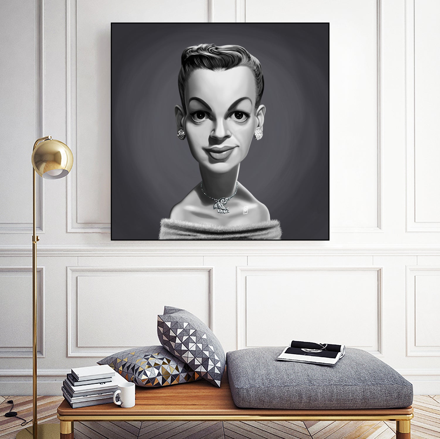 Judy Garland by Rob Snow on GIANT ART - gray digital painting