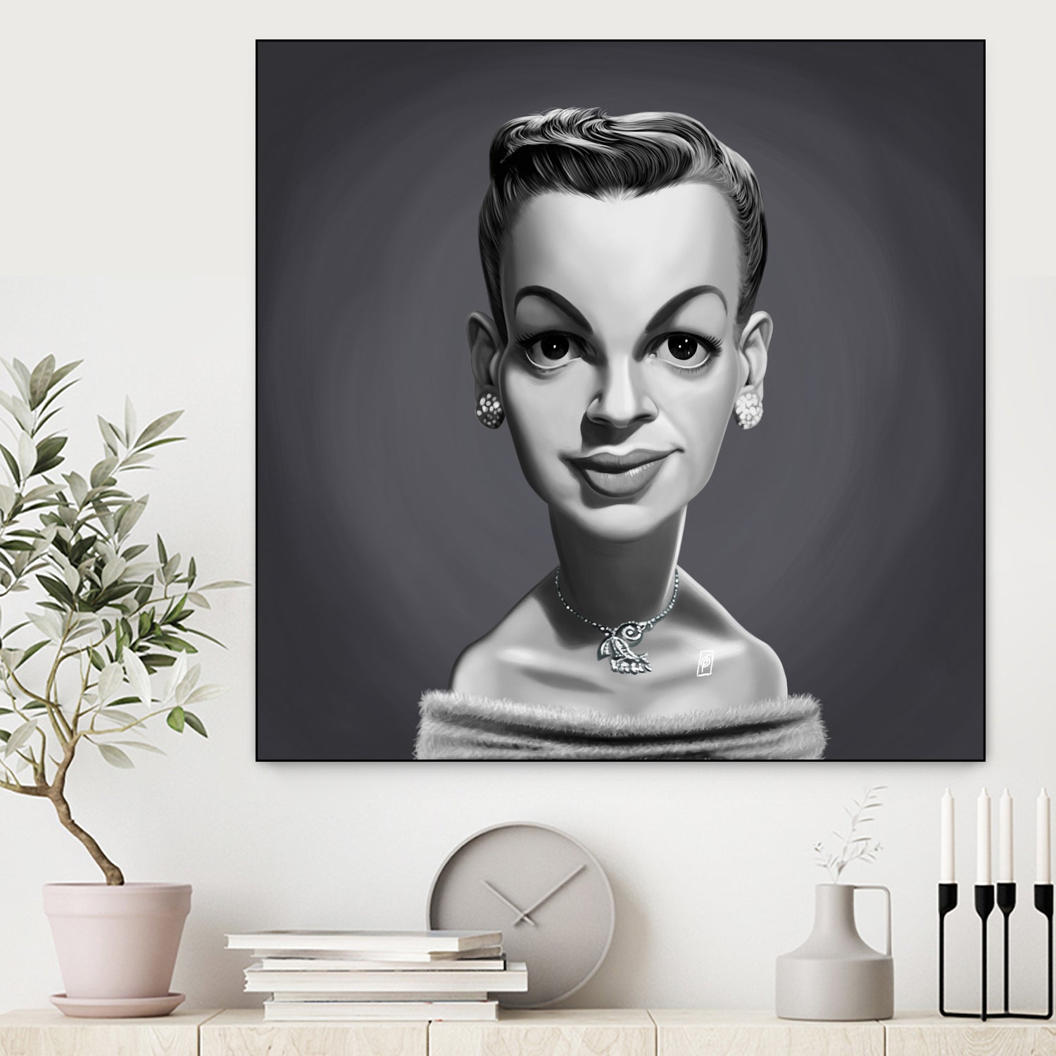 Judy Garland by Rob Snow on GIANT ART - gray digital painting