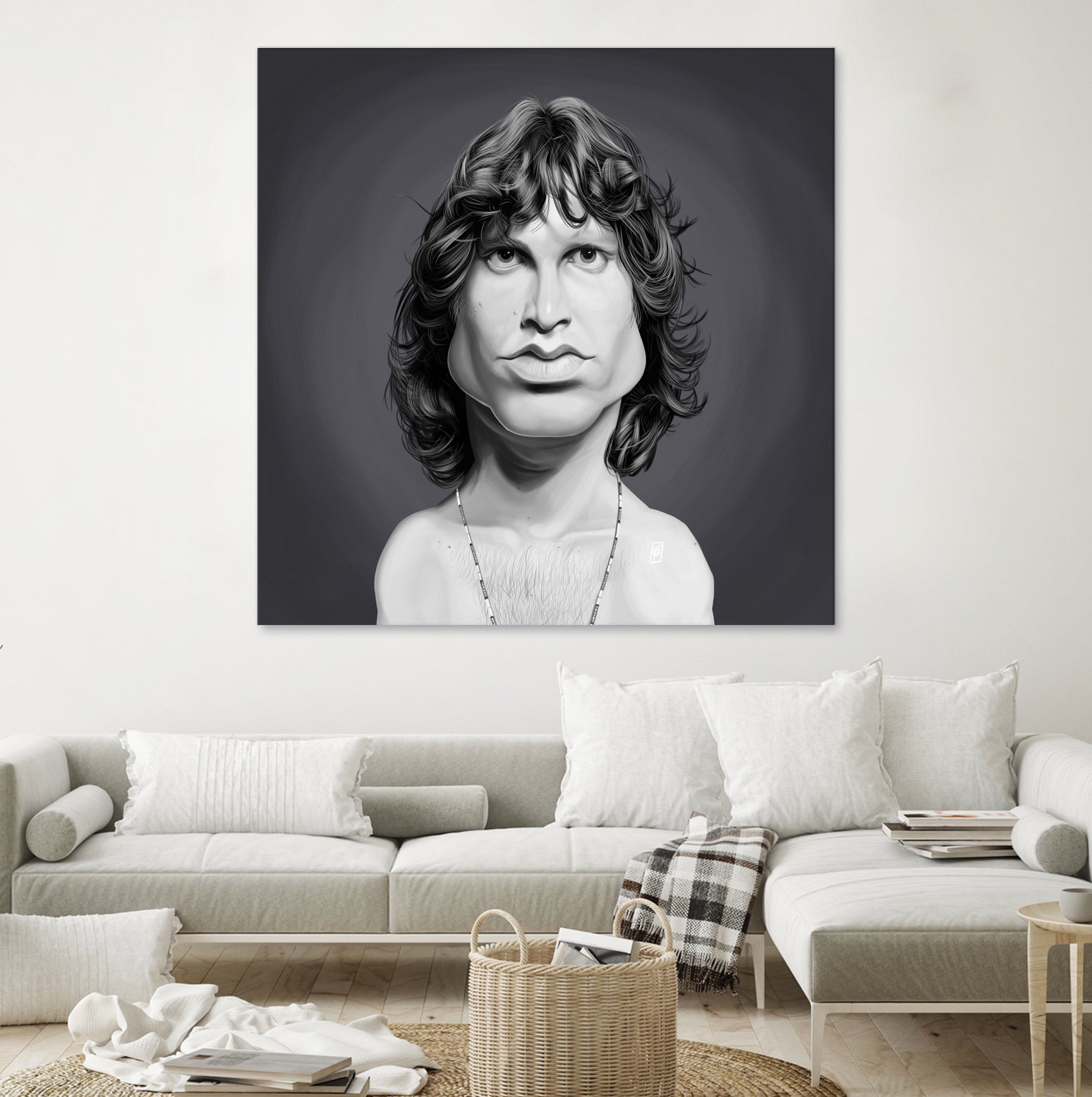 Jim Morrison by Rob Snow on GIANT ART - gray digital painting