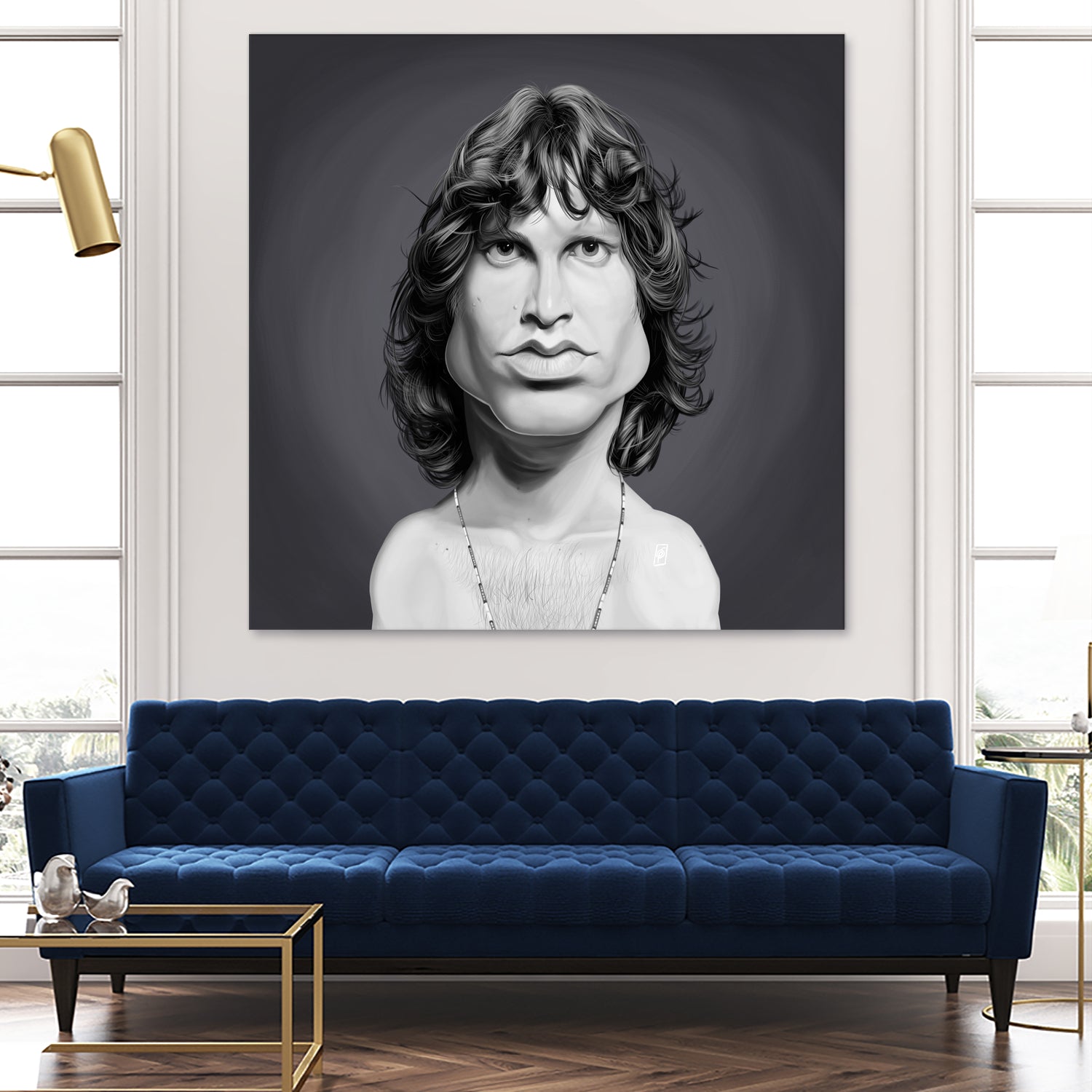 Jim Morrison by Rob Snow on GIANT ART - gray digital painting