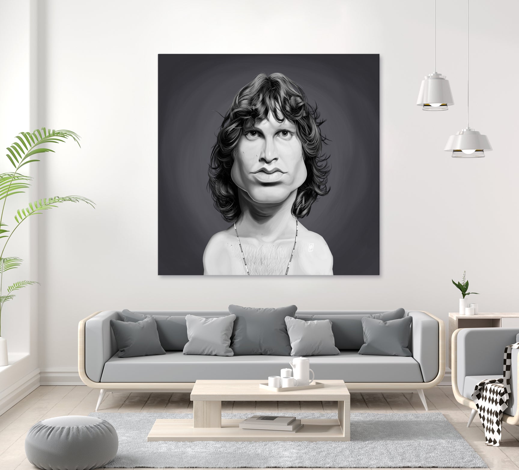 Jim Morrison by Rob Snow on GIANT ART - gray digital painting