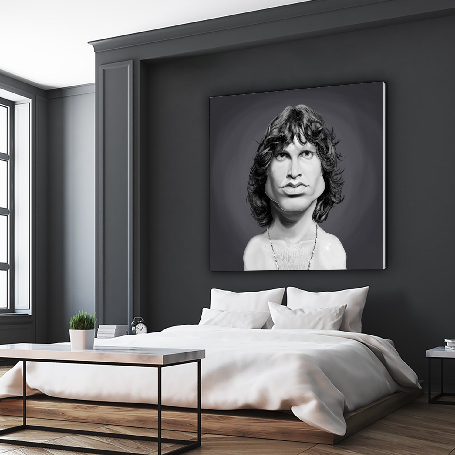 Jim Morrison by Rob Snow on GIANT ART - gray digital painting