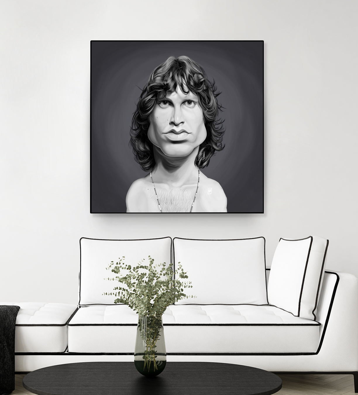 Jim Morrison by Rob Snow on GIANT ART - gray digital painting