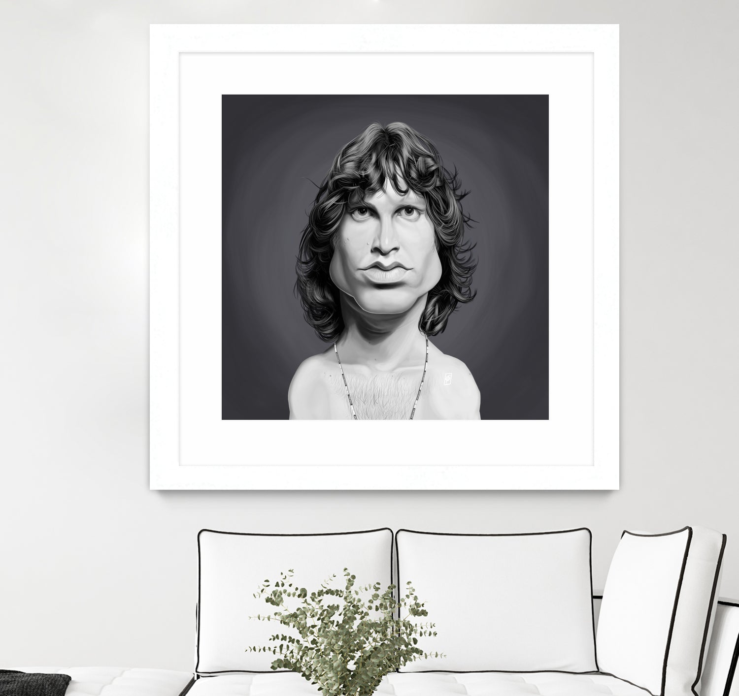 Jim Morrison by Rob Snow on GIANT ART - gray digital painting