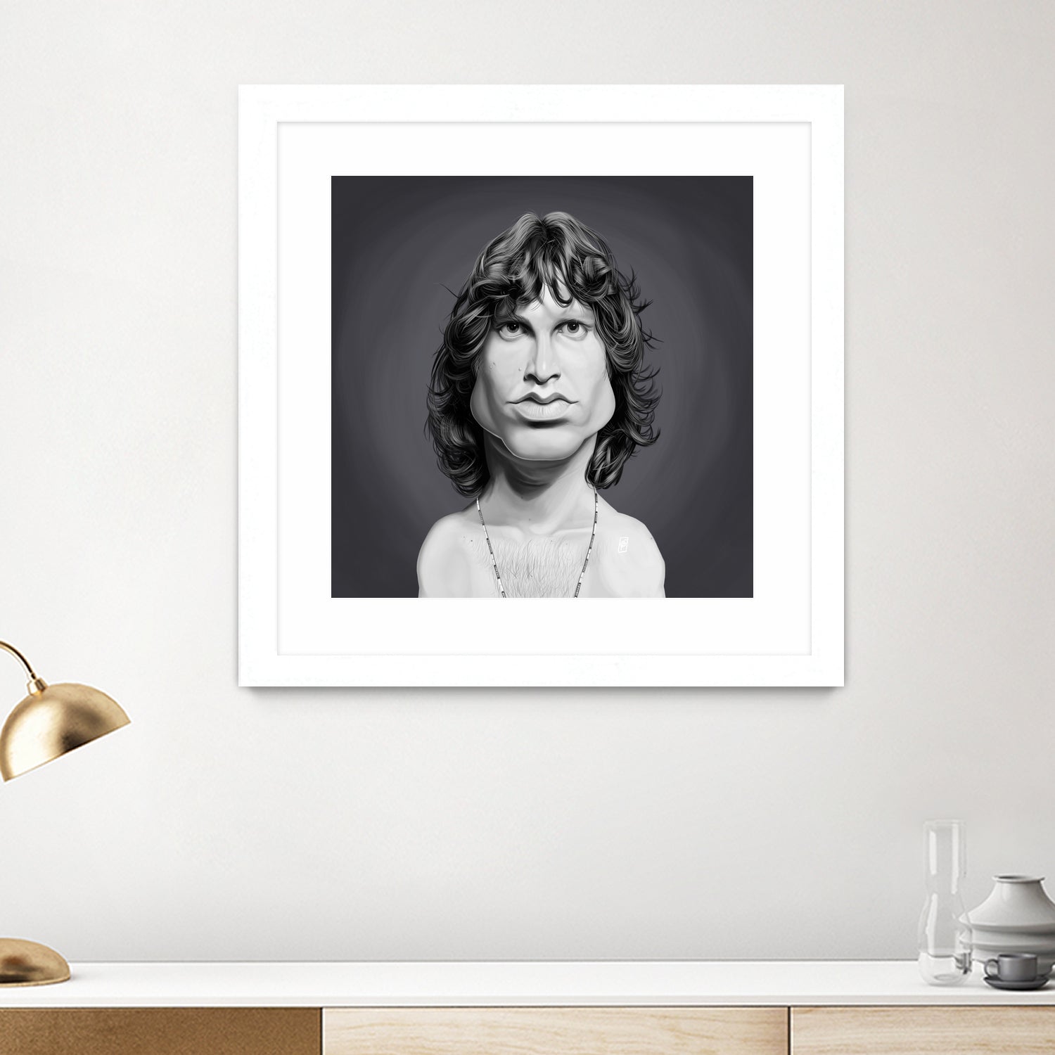 Jim Morrison by Rob Snow on GIANT ART - gray digital painting