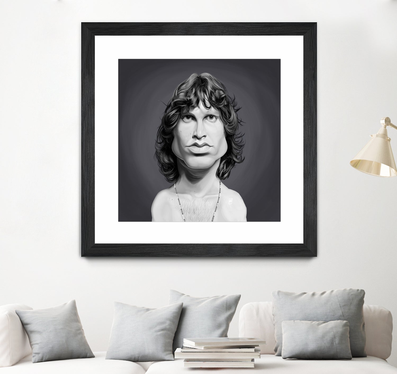 Jim Morrison by Rob Snow on GIANT ART - gray digital painting